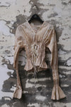 Mutedance 25 Spring/Summer Pleated Waist Long Sleeve Top MD-MD25SS04-SAND MD25SS03